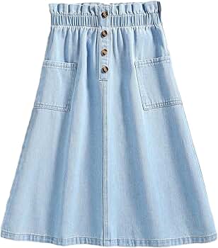 Amazon.com: COZYEASE Girls' Paperbag High Waist A Line Skirt