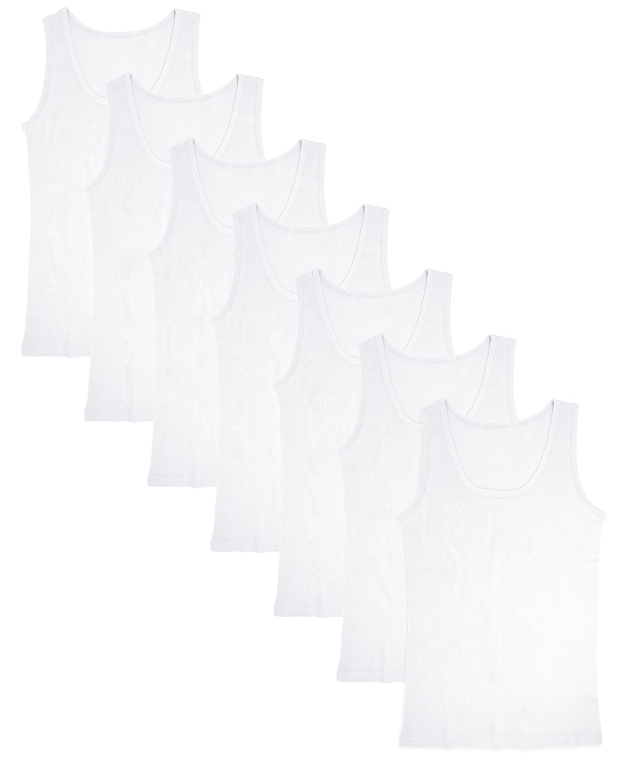 Andrew Scott Womens Slim -Fit Tank Top Soft Breathable Cotton Camisoles Multi Packs Colors