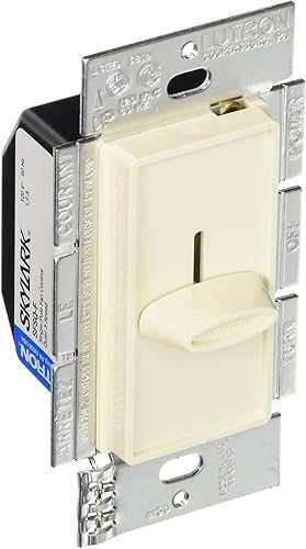 Lutron Electronics SFSQ-FH-LA - Control silencioso de ventilador de 3 velocidades deslizante para un solo polo, 1.5 amperios, almendra clara