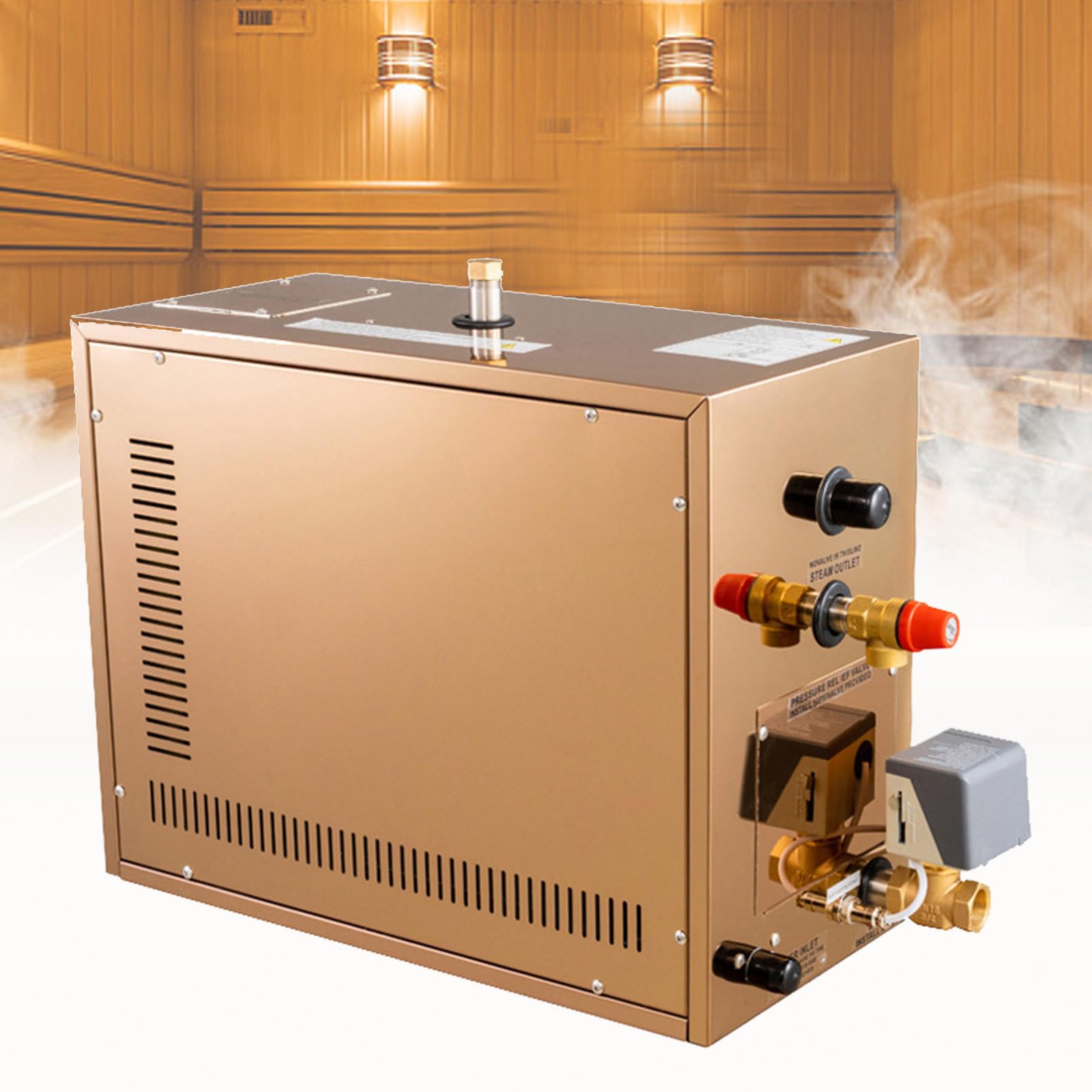 Generador de baño de vapor para sauna y ducha turca en casa, certificado CE, 220 V, potencia ajustable de 3 kW a 18 kW, rango de temperatura de 25 a 55 ℃