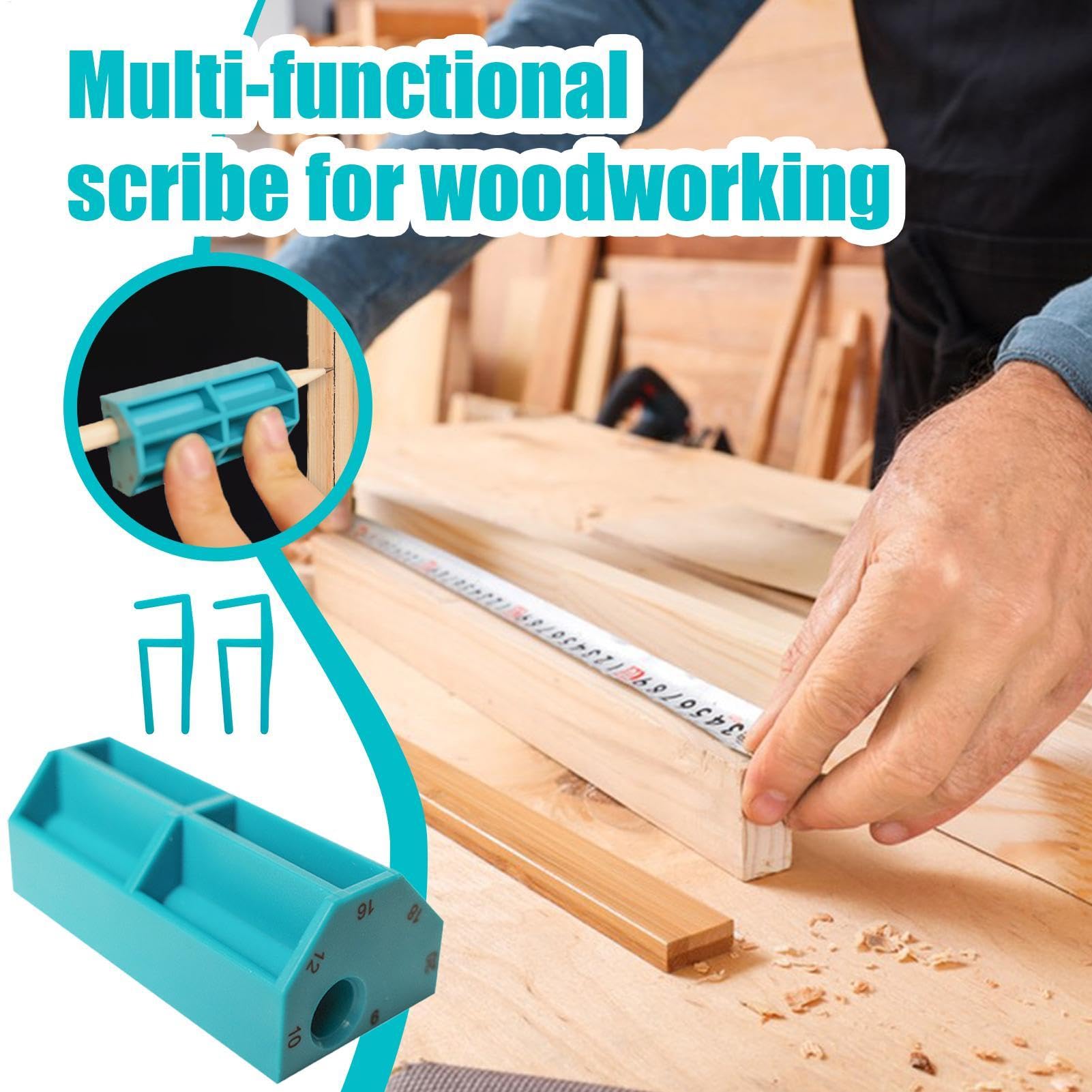 Woodworking Tracing Tool – Pencil Marking Gauge For Carpenters, Cabinetmakers & DIYers – Compact & Ergonomic