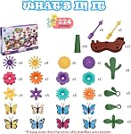 Jouets de construction de jardin de fleurs STEM DIY pour les enfants 3-7 224-Pcs | STEM éducation, BPA gratuit, 224 pièces, inclus, pour les enfants filles garçons de 3 à 7 ans, feinte jeu, belles compétences motrices