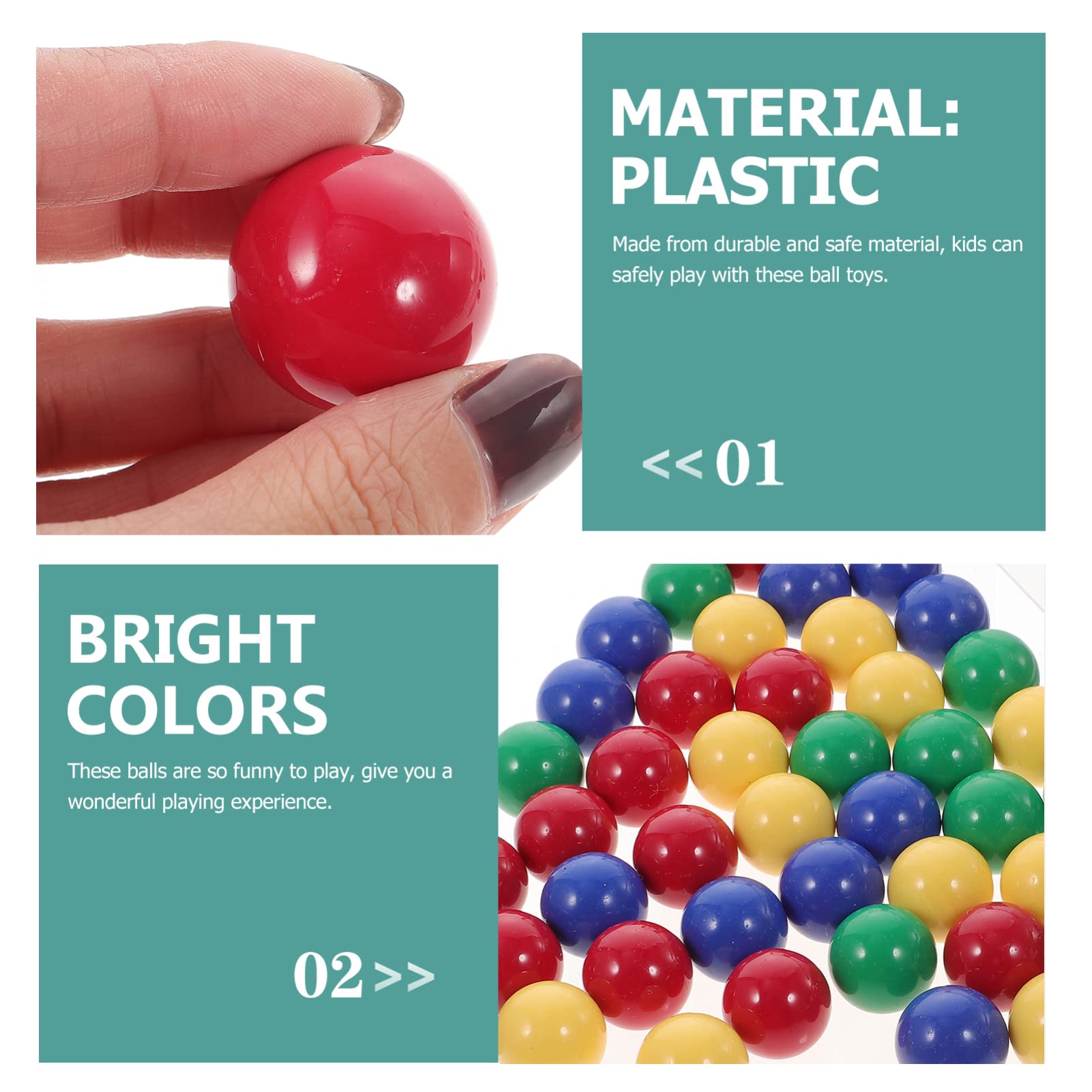 Toddmomy 48Pcs Chinese Checkers Marbles Balls Game Replacement Marbles Balls for Marble Run, Marbles Game 25mm