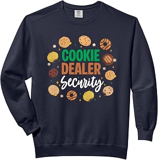 Cute Cookie Dealer Security Cookie Seller Baker Lover Girls Comfort Colors Adult Sweatshirt