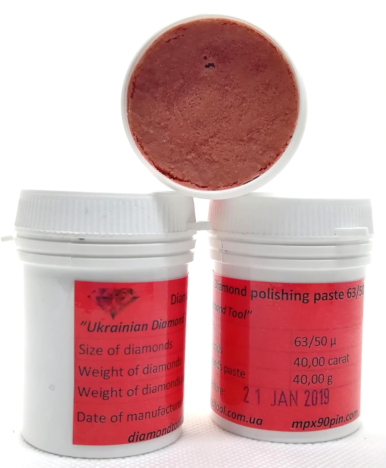 Diamond Oil-Based Polishing Paste 63/50 Micron 40g-100g. Metal and Gemstone Polish. (100, Grams)