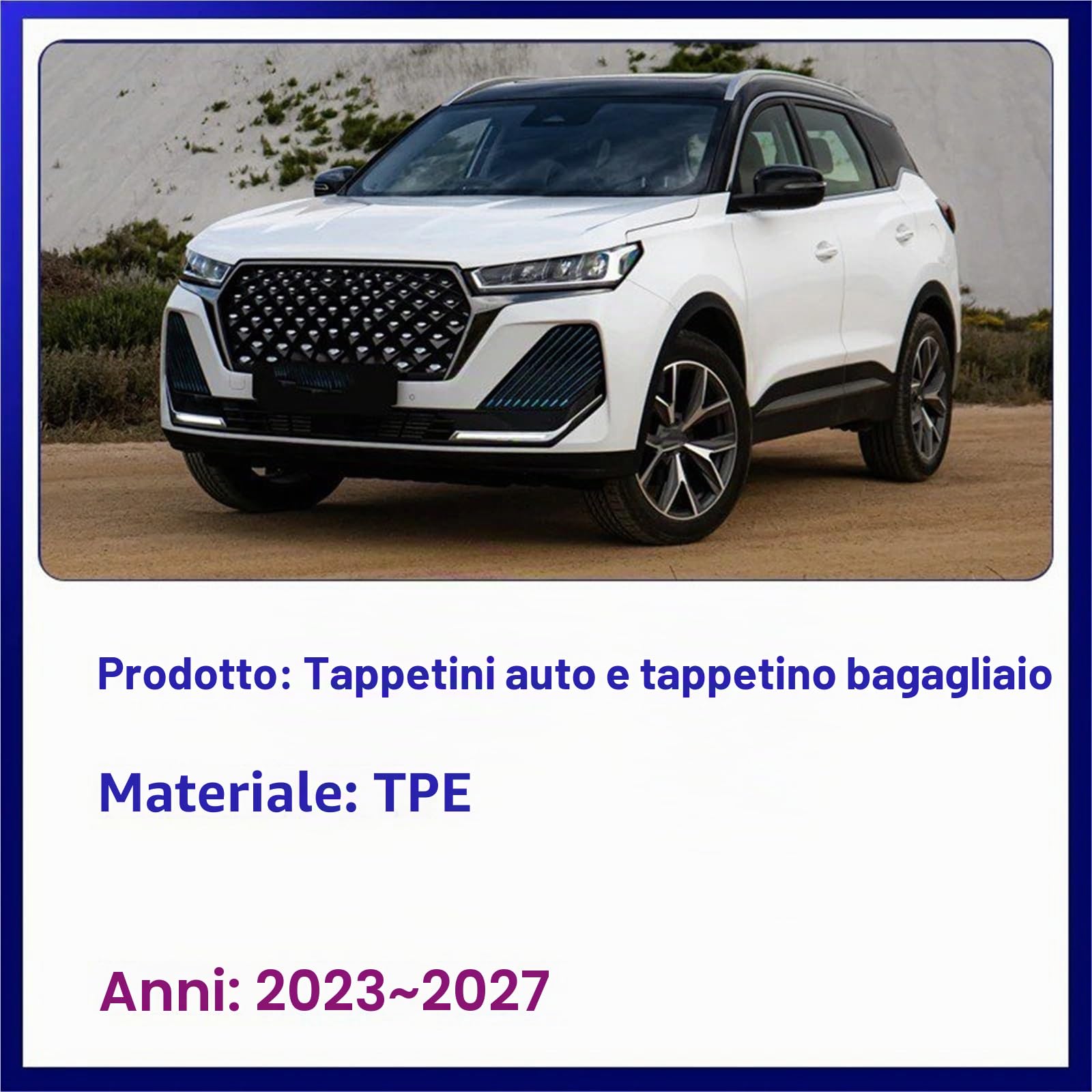 Tappetini In Moquette Per Xcite X-7 DR 6.0 2022 2023 2024 2025 2026 Tappetini Auto In TPE(Fuel Version)