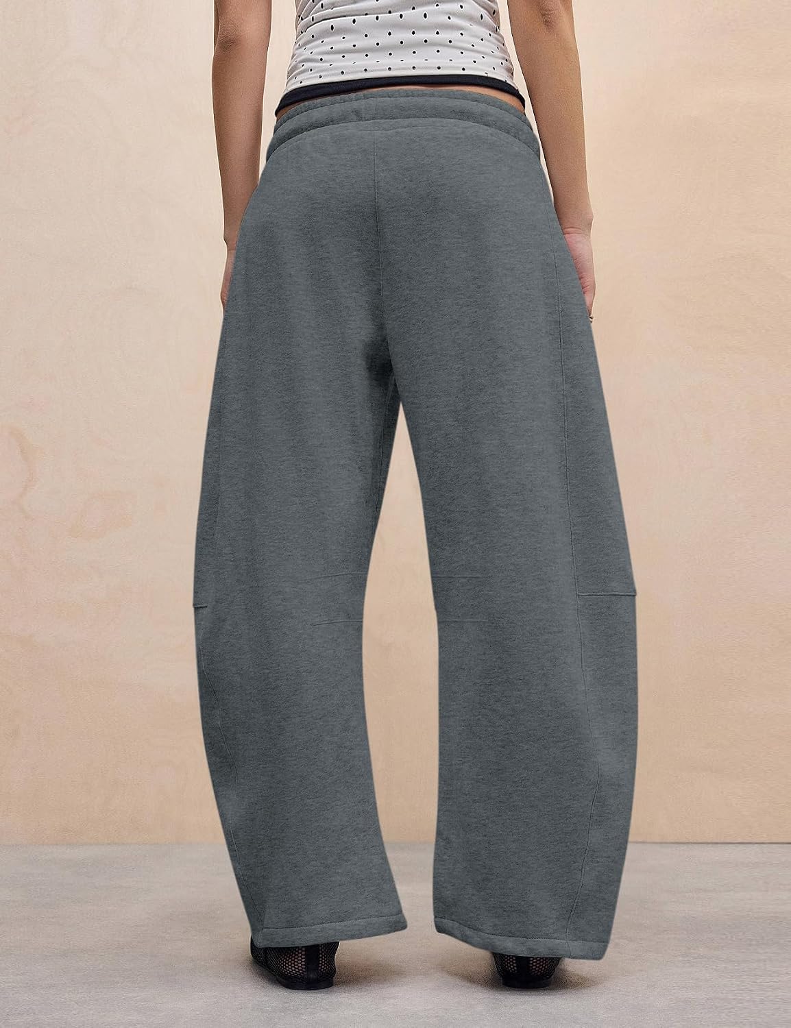 HeSaYep Barrel Leg Sweatpants, Wide Leg Lounge - Image 3