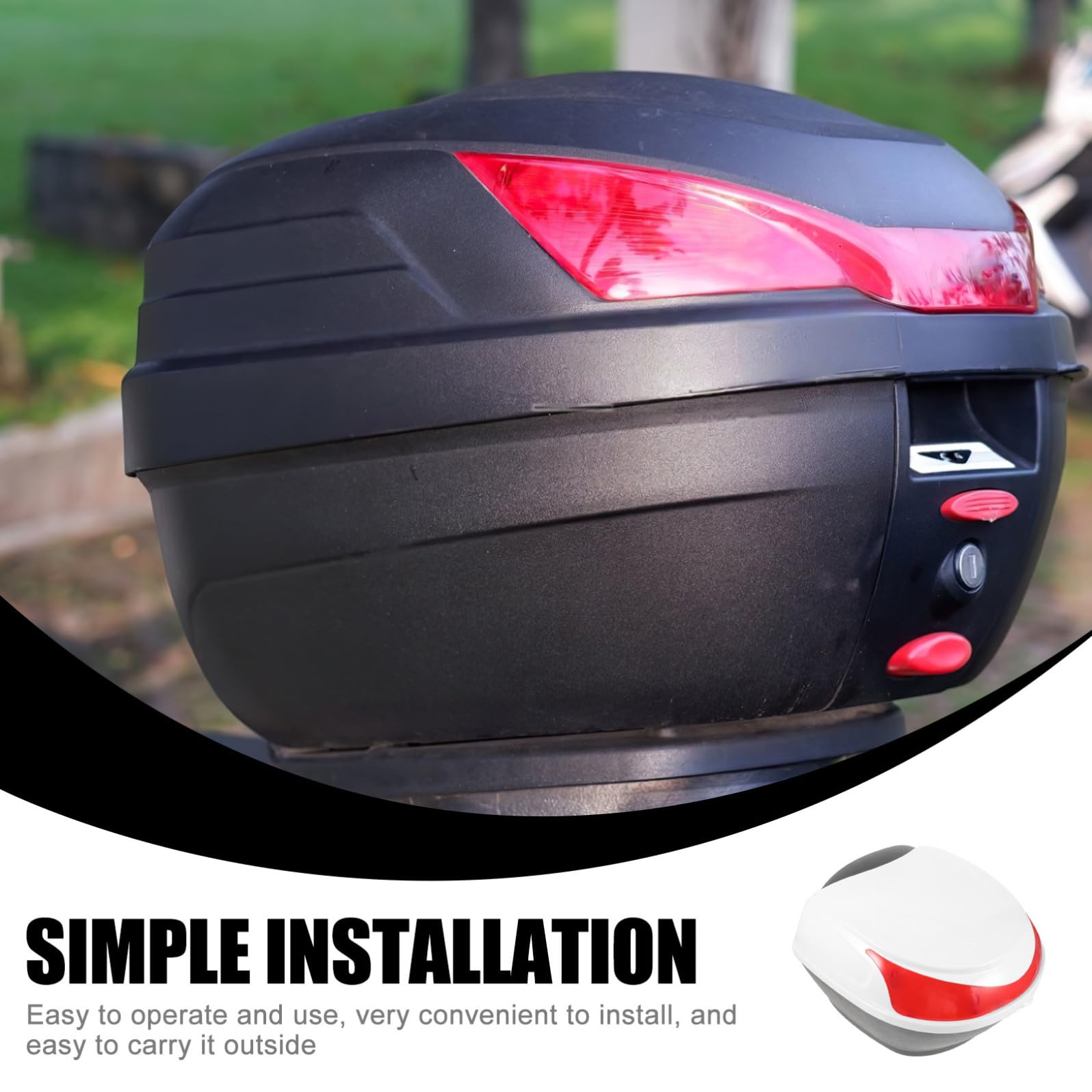 Bauletto Moto Universale Scatola Portaoggetti Posteriore in Tela, Resistente e Pratico, Facile Installazione, per Casco e Accessori, per Bicicletta