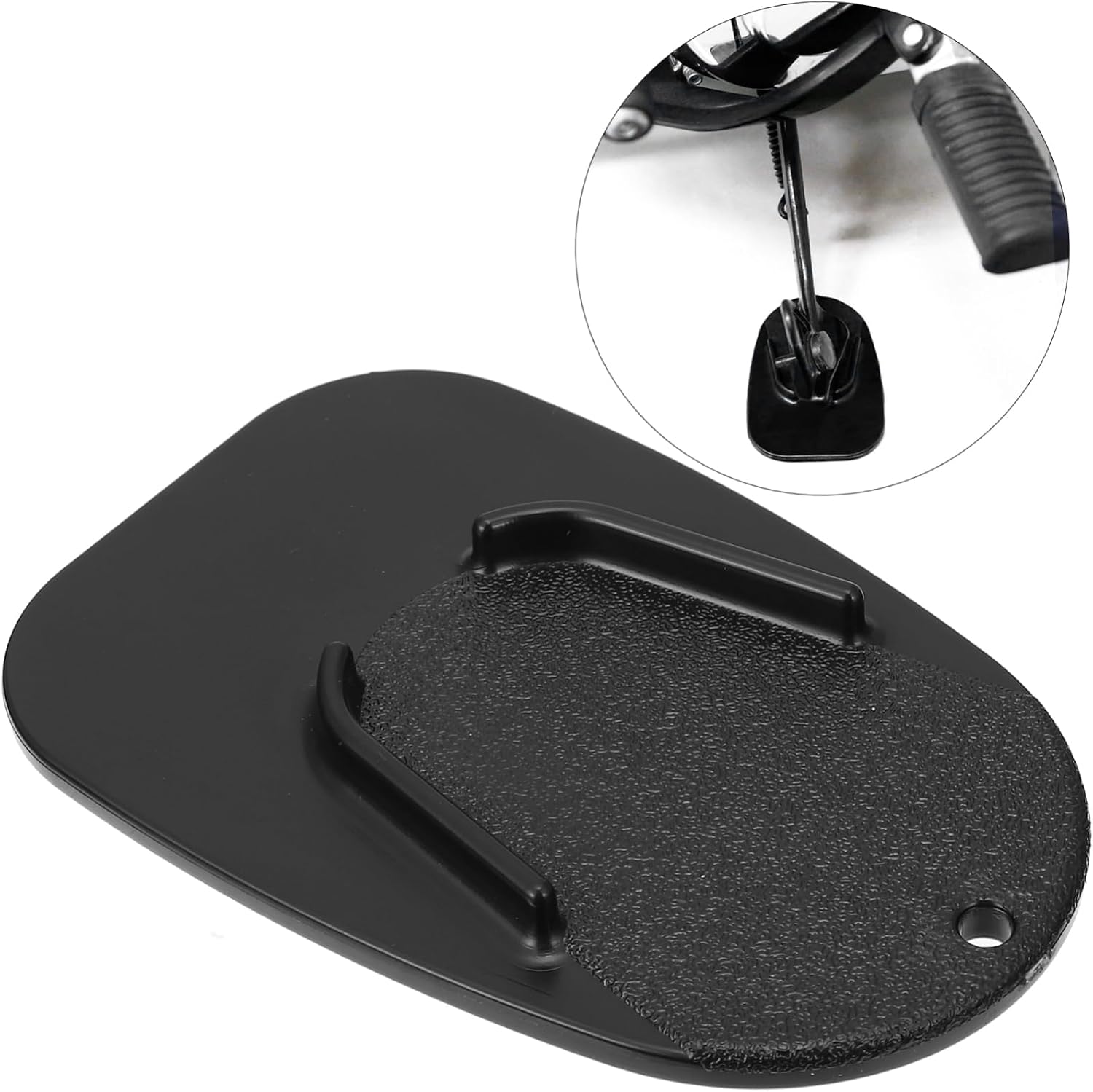 Mobestech 3pcs Motorcycle Kickstand Extension Pad Non- Foot Stand Parking Soft Lightweight Accessory for Rainy Snowy Conditions