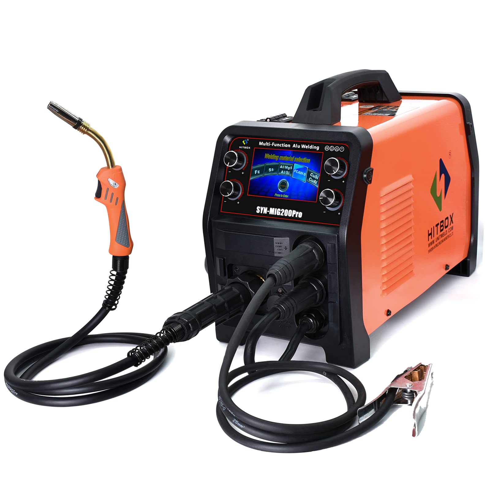 HITBOX 4 in 1 Mig Welder 200A 220V Smart DC Inverter TIG Aluminum