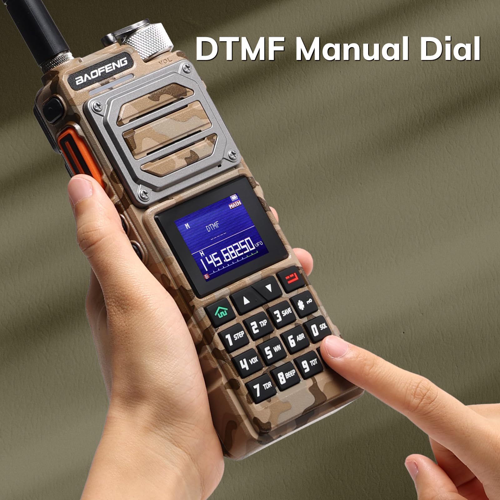 BAOFENG UV-25 Radio Amateur tri-Puissance Portable, Radio Longue portée 10W, récepteur multibande UHF VHF FM Air, Batterie 5200mAh, Charge de Type C, antenne col de Cygne | Batterie 5200 mAh avec type C, récepteur FM Air multibande amateur, antenne col de