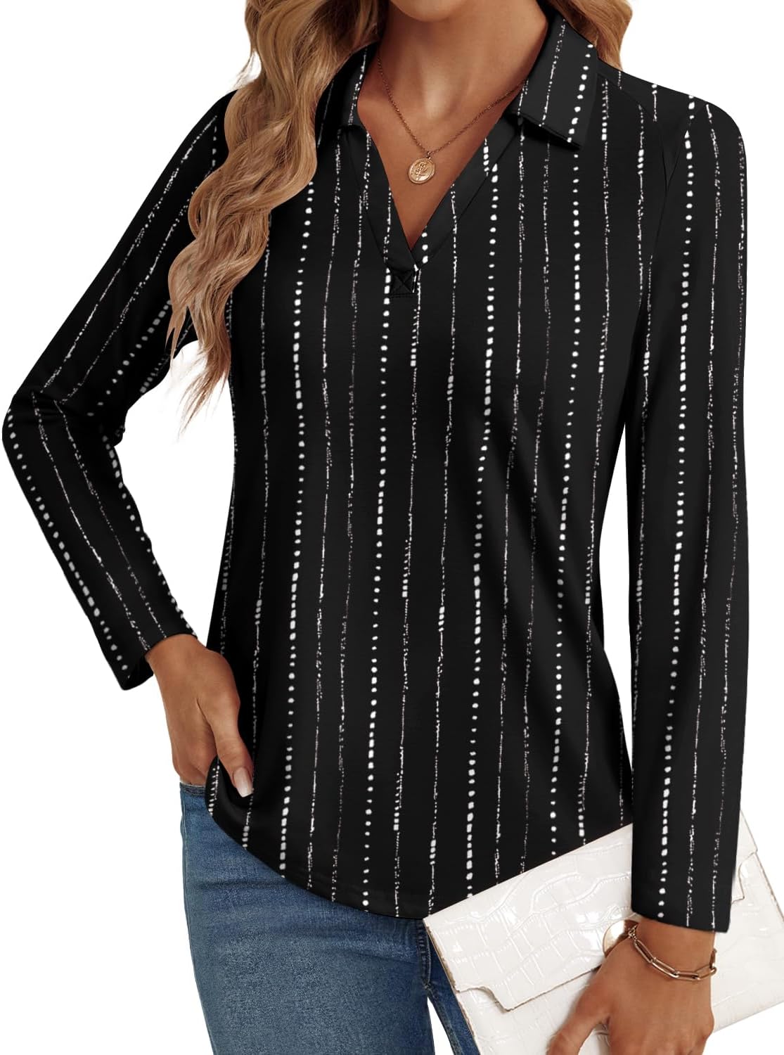 Amazon.com: LYHIPSS Long Sleeve Shirts for Women Tops Dressy Casual ...