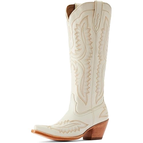 Ariat Womens Casanova Embroidered Snip Toe Zippered Casual Boots Knee High Mid Heel 2-3" - Brown