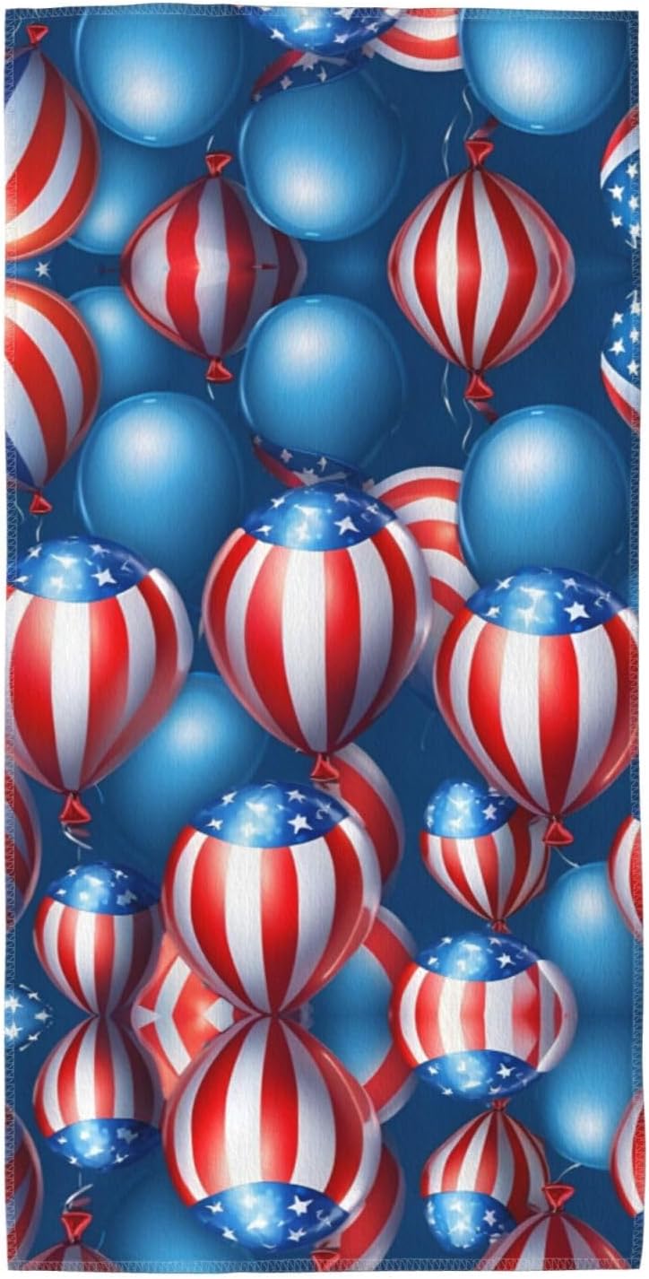 Cartoon Balloon Print Hand Towels for Kitchen, Decorative Bathroom Towels Decor Farmhouse Cute for Men Women Gifts