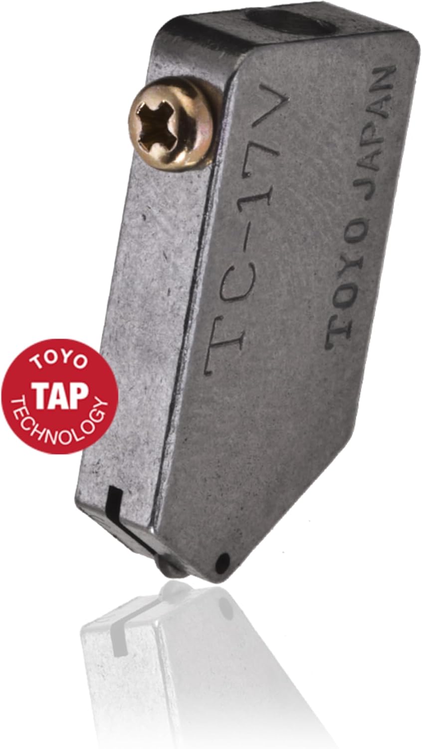 TOYO TC17BV Glass Cutter | Brass Handled TAP Wheel Technology Supercutter | Straight Blade | Original Self Oiling Glasscutter | Made in Japan