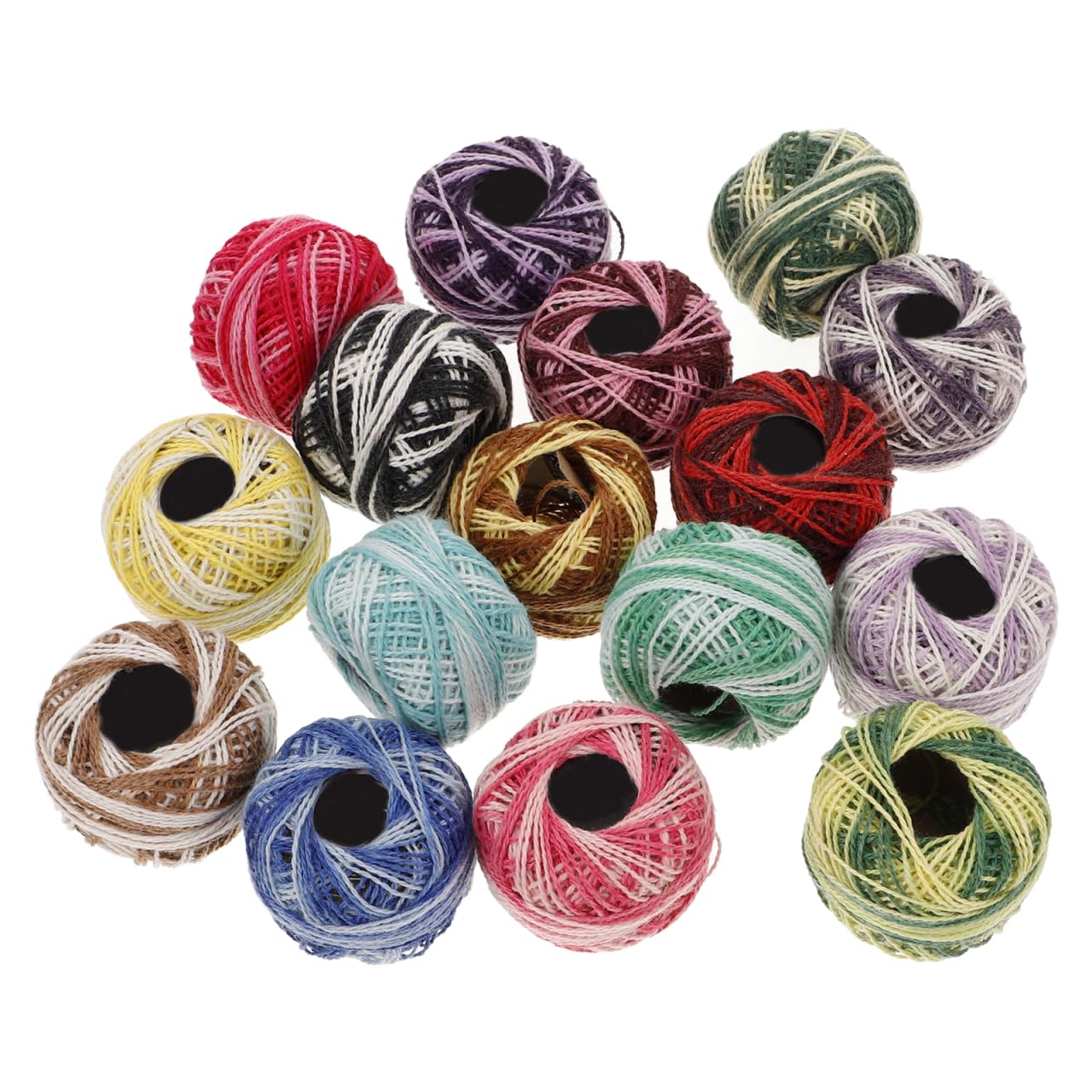 Fils à broder VALICLUD en coton multicolore pour point de croix et loisirs créatifs (16 pcs)
