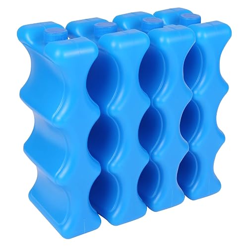 REDCAMP Bottle Ice Packs for Cooler, Resuable Rigid Insulated Contoured Freezer Pack for Breastmilk Beer Lunch, Long-Lasting Can Freezer Pack for Camping Beach, 2/4/6/8/12 Pack