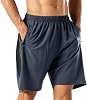 HMIYA Men's Sports Shorts Quick-Drying Shorts with Zip Pocket