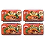ASANTEE PAPAYA & HONEY Soap Bars with Vitamin C,E and Q10 Skin Cleansing 4.40 Oz (Pack of 4)