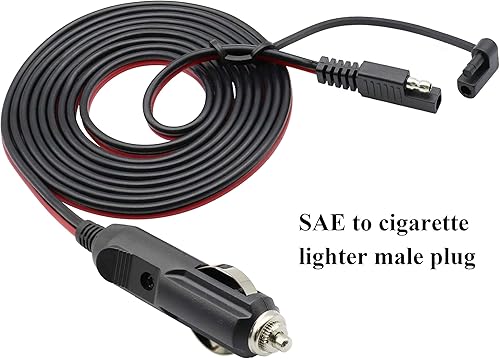 Miniatura 8 de AAOTOKK Cable SAE a encendedor de cigarrillos, 16AWG 12V enchufe macho a SAE 2 pines conector de desconexión rápida adaptador de enchufe cable de