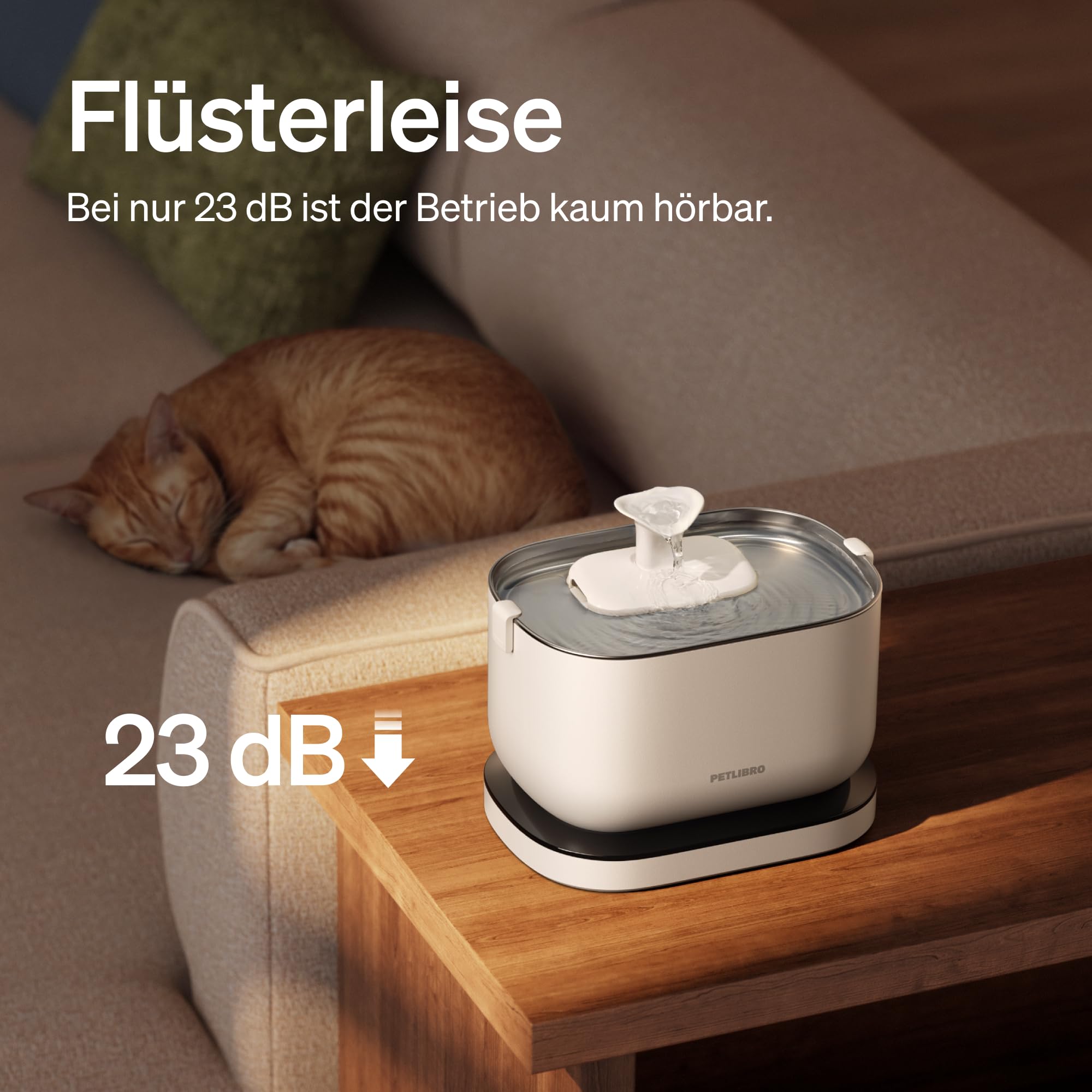 Petlibro Fontanna Bezprzewodowa dla Kotów, 2,5 L, Poidełko z Baterią 5000 mAh, 23 dB, Łatwe do Czyszczenia, Bez BPA