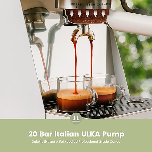 Miniatura 4 de Gevi Máquina de café expreso comercial de 20 bar con cafeteras inteligentes OPV, espumador de leche y portafiltro de 2.283 in, cafetera de capuchino