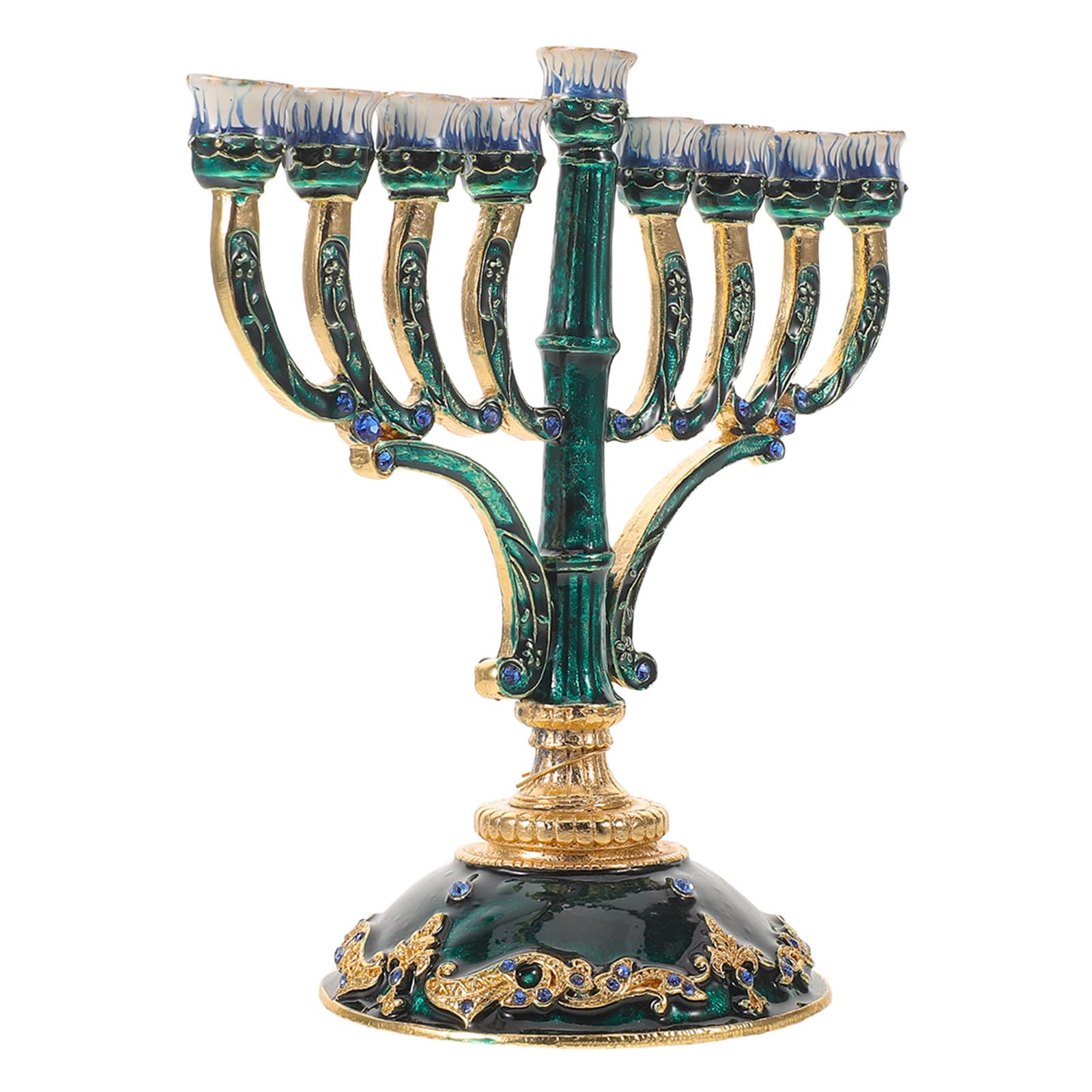 Chandelier de Hanoukka dorée pour illuminer votre centre de table et vos soirées de prière