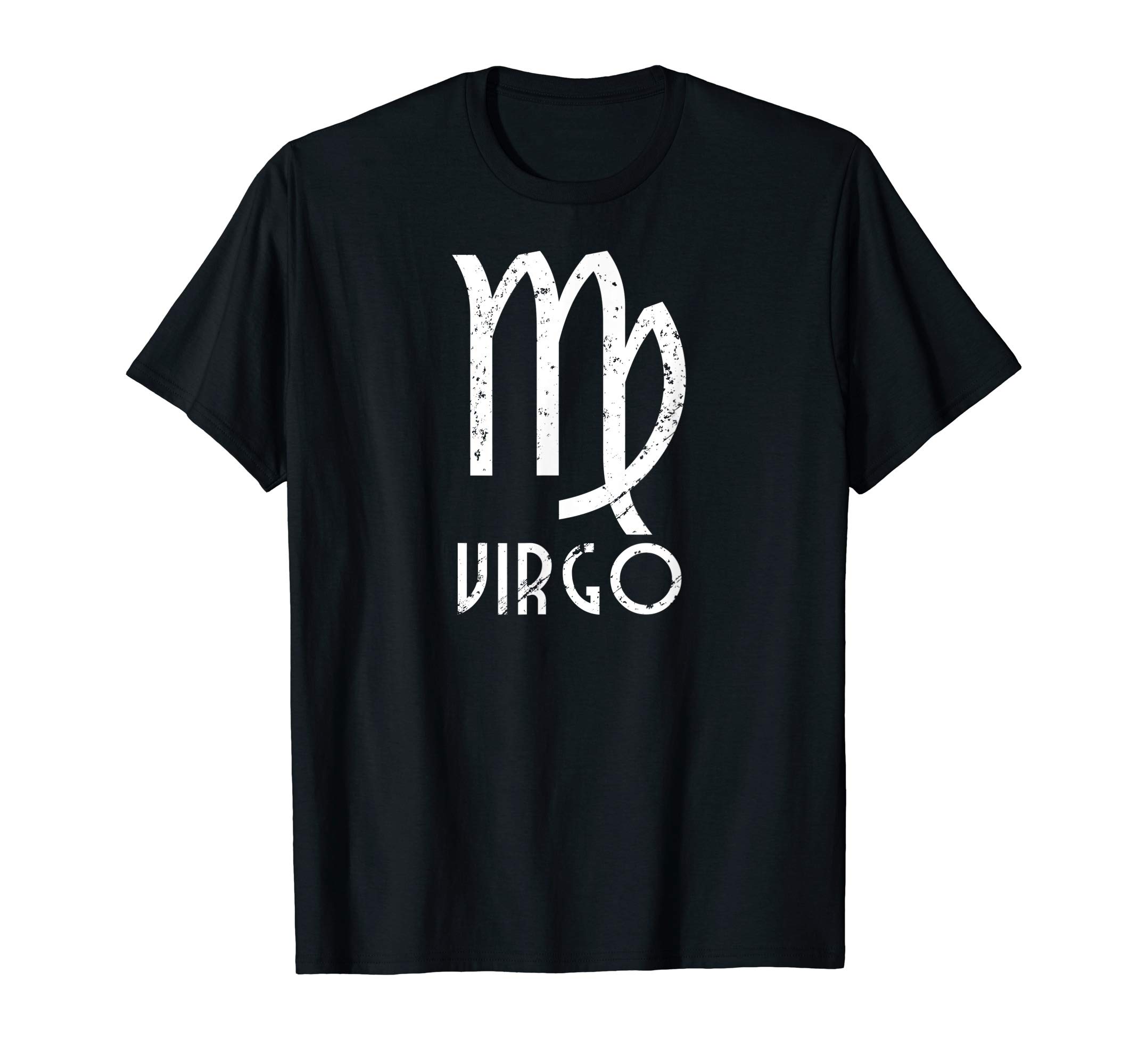 Retro Distressed Virgo Zodiac Sign Birthday GiftT-ShirtOEKO-TEX STANDARD 100