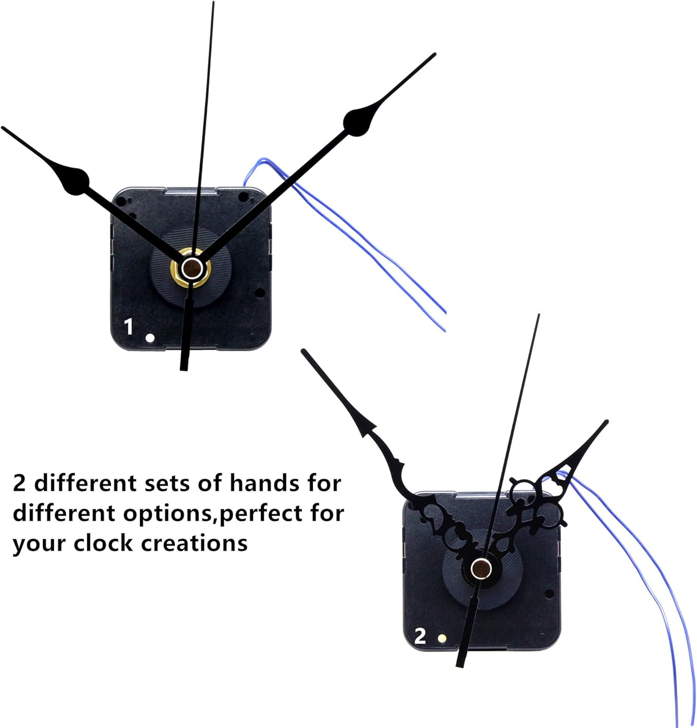 TIKROUND Youngtown 12888 Step Quartz Movement Repair Part with Hour Trigger Switch.7/64 Inch Maximum Dial Thickness, 17/32 Inch Total Shaft Length. B Hands