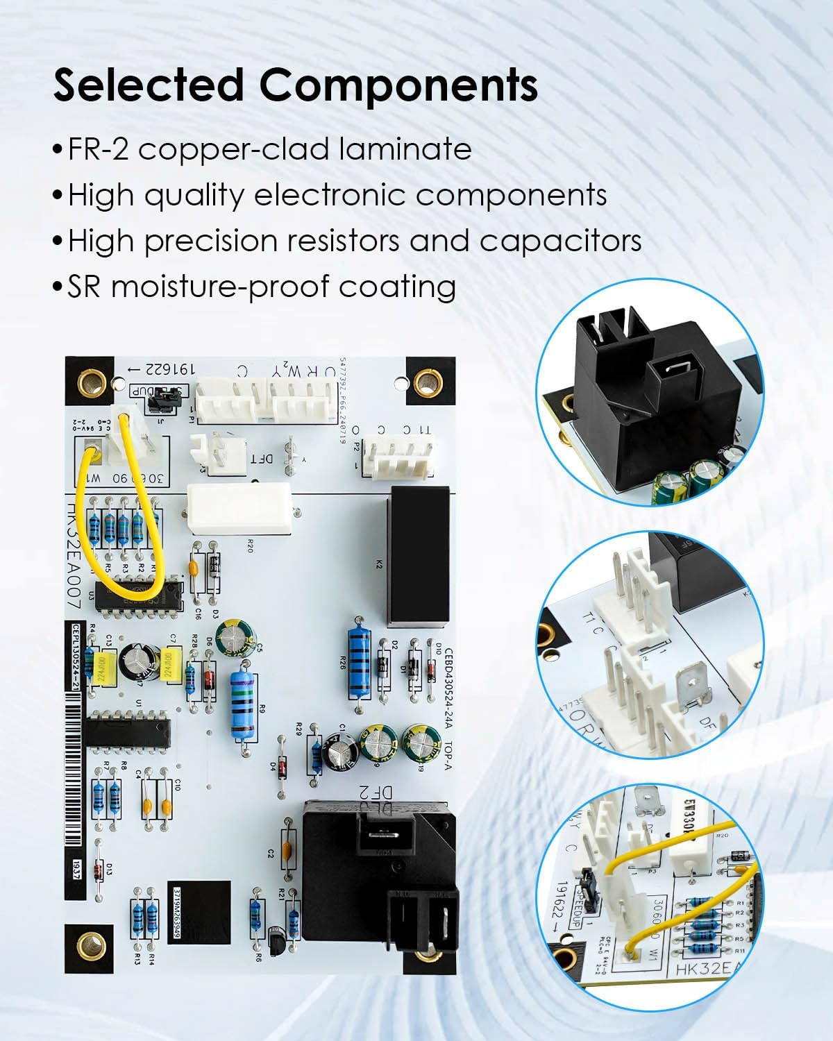 HK32EA001 Defrost Control Board Fit for Carrier Bryant Payne HVAC Equipment | Defrost Timer Control Circuit Board Replace HK32EA007 1173636 CEPL130524-01