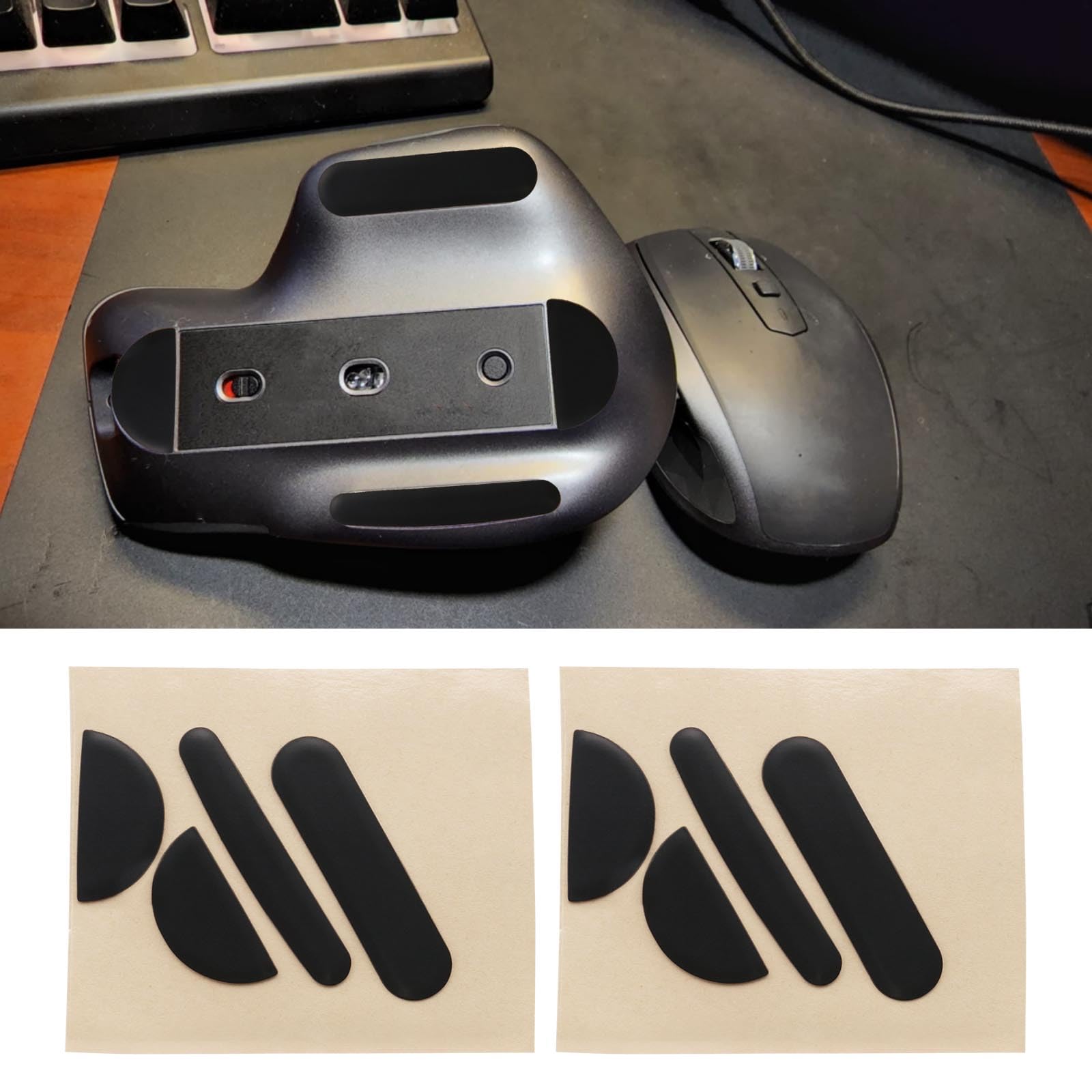 ECSiNG Piedini Per Mouse Di Ricambio Per Logitech MX Master 3 - 2 Set In PTFE 0,8mm Con Bordi Arrotondati - Scivolamento Liscio E Protettivi - Colore Bianco - 4