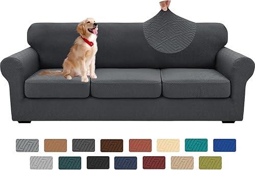 Miniatura 83 de XINEAGE - Fundas para sofá de 3 piezas, para sofá de 2 cojines extragrandes, funda súper elástica para sofá de 2 asientos, funda universal para sofá
