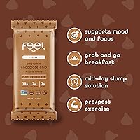Vista 5 de The Feel Bar Barras funcionales de proteína vegetal Barras de proteína de 2 onzas (paquete de 10) Apto para intestinos, apto para dieta