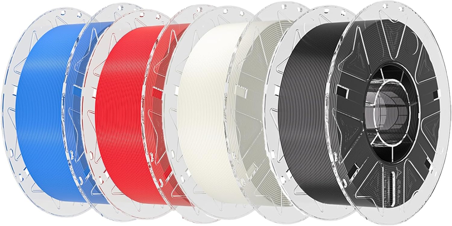 Size 1.75 Color Black White Red and Blue  PLA Filament 1.75mm Bundle 4Kg, Hyper RFID 3D Printer Filament, High Speed 30-600mm/s, 4 Pack 1Kg Spool(2.2lbs) Multi-Color PLA, Fits for Most 3D Printers (Black,White,Red,Blue)