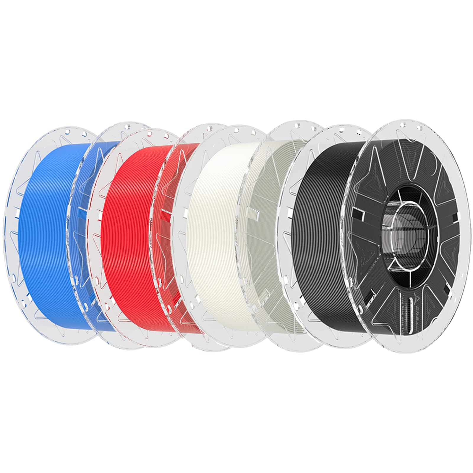 Creality PLA Filament 1.75mm Bundle 4Kg, Hyper RFID 3D Printer Filament, High Speed 30-600mm/s, 4 Pack 1Kg Spool(2.2lbs) Multi-Color PLA, Fits for