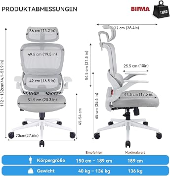 SIHOO Ergonomic Office Chair Adjustable Lumbar Support Desk Chair