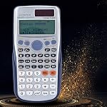 Calculatrice scientifique avec 417 Fonctions, Plus Calculatrice scientifique portable solaire pour le bureau de l'école, manuel d'affichage synchronisé