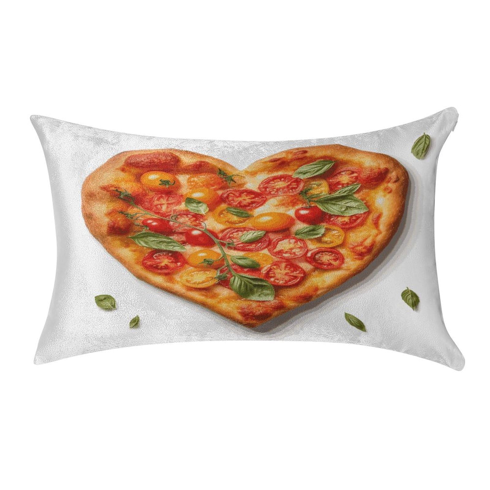 Btcowzrv Style Heart Shaped Pizza Pillow Cover Pillow Case Pillowcase