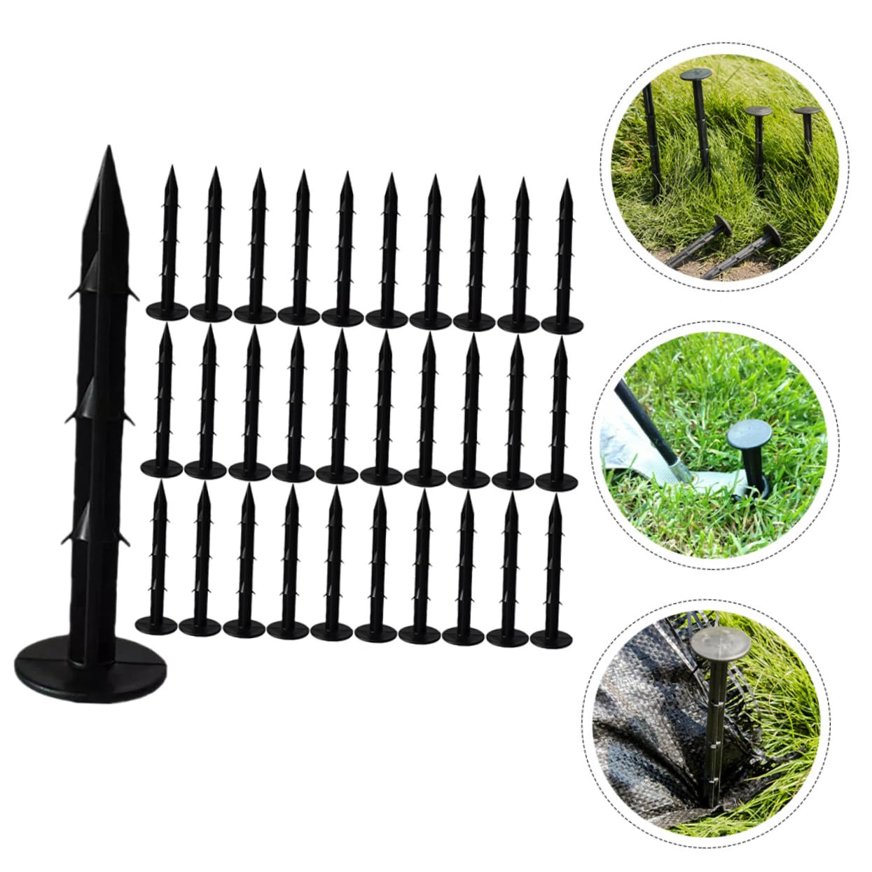 INOOMP 100pezzi Chiodi Fissaggio Per Pacciamatura Ombreggiante e Giardinaggio Resistenti e Riutilizzabili Per