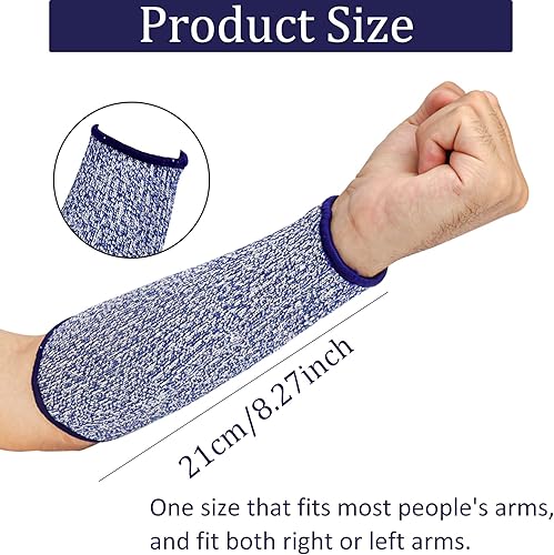 Miniatura 2 de 5 pares de mangas de protección para antebrazo resistente a los cortes nivel 5 protectores de brazo a prueba de mordeduras, protectores de brazo de