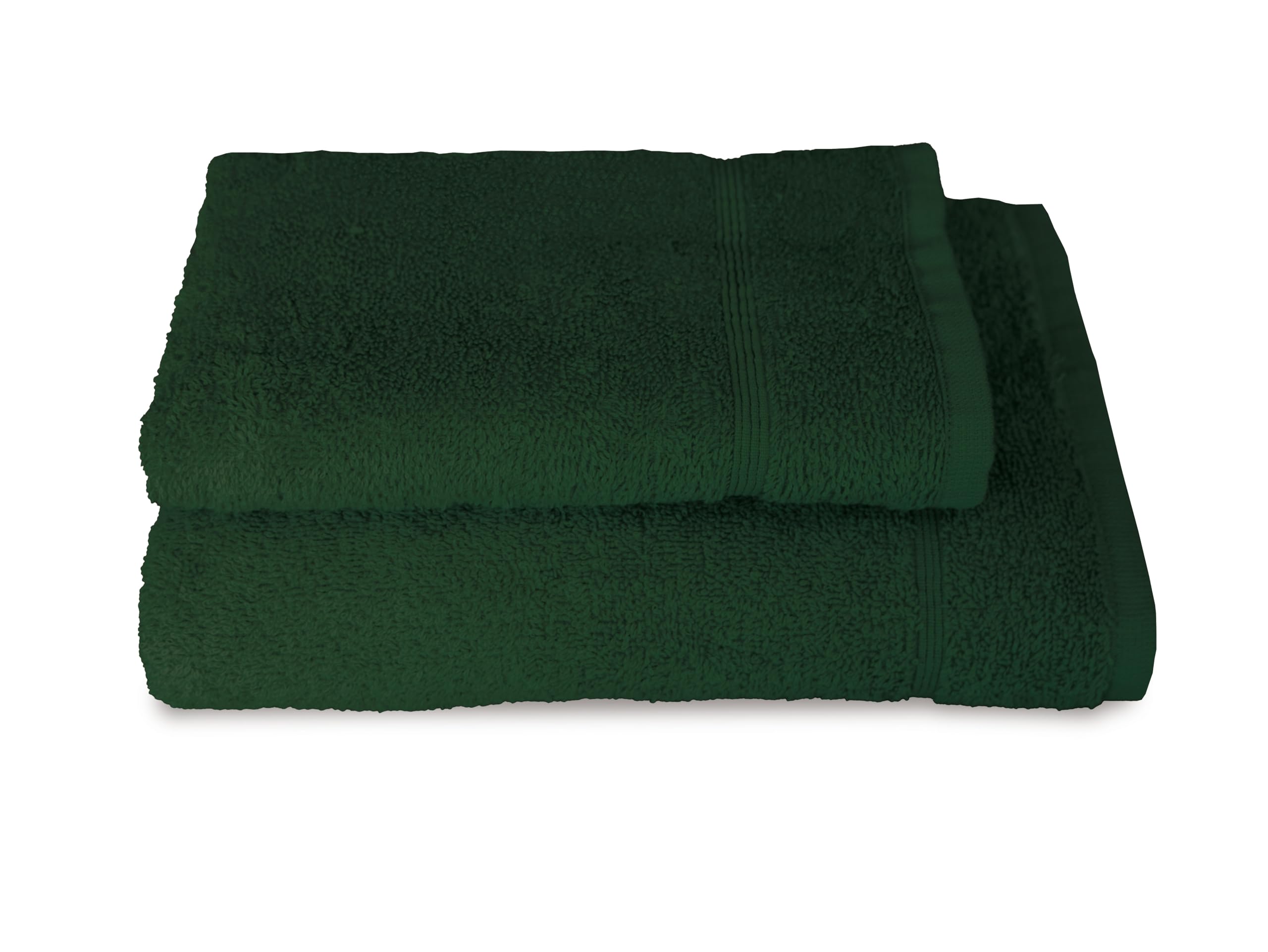 zer0bed, Lilac Bath Towels, Set of 2 Bath Towels, Face Towel, Bidet Towel, Plain Colour, Forest Green, 100% Cotton, Set of 2 - Image 2