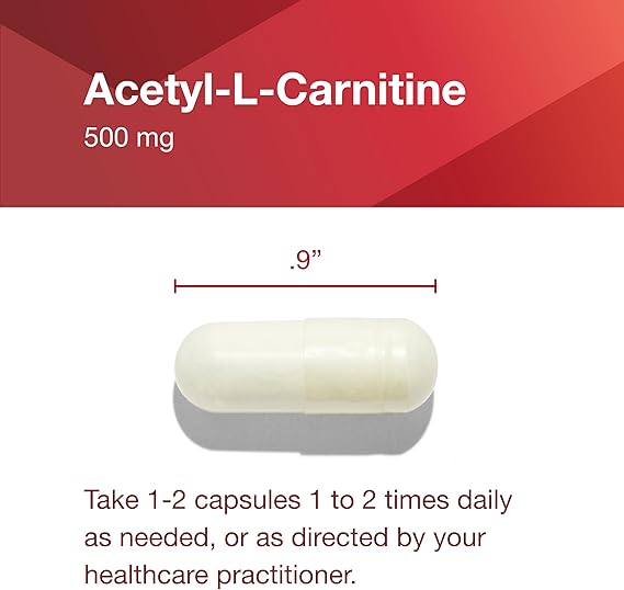 PROTOCOL FOR LIFE BALANCE Acetyl- L-Carnitine 500mg - Energy Supplement, Nerve, and Brain Support - 100 Veg Caps