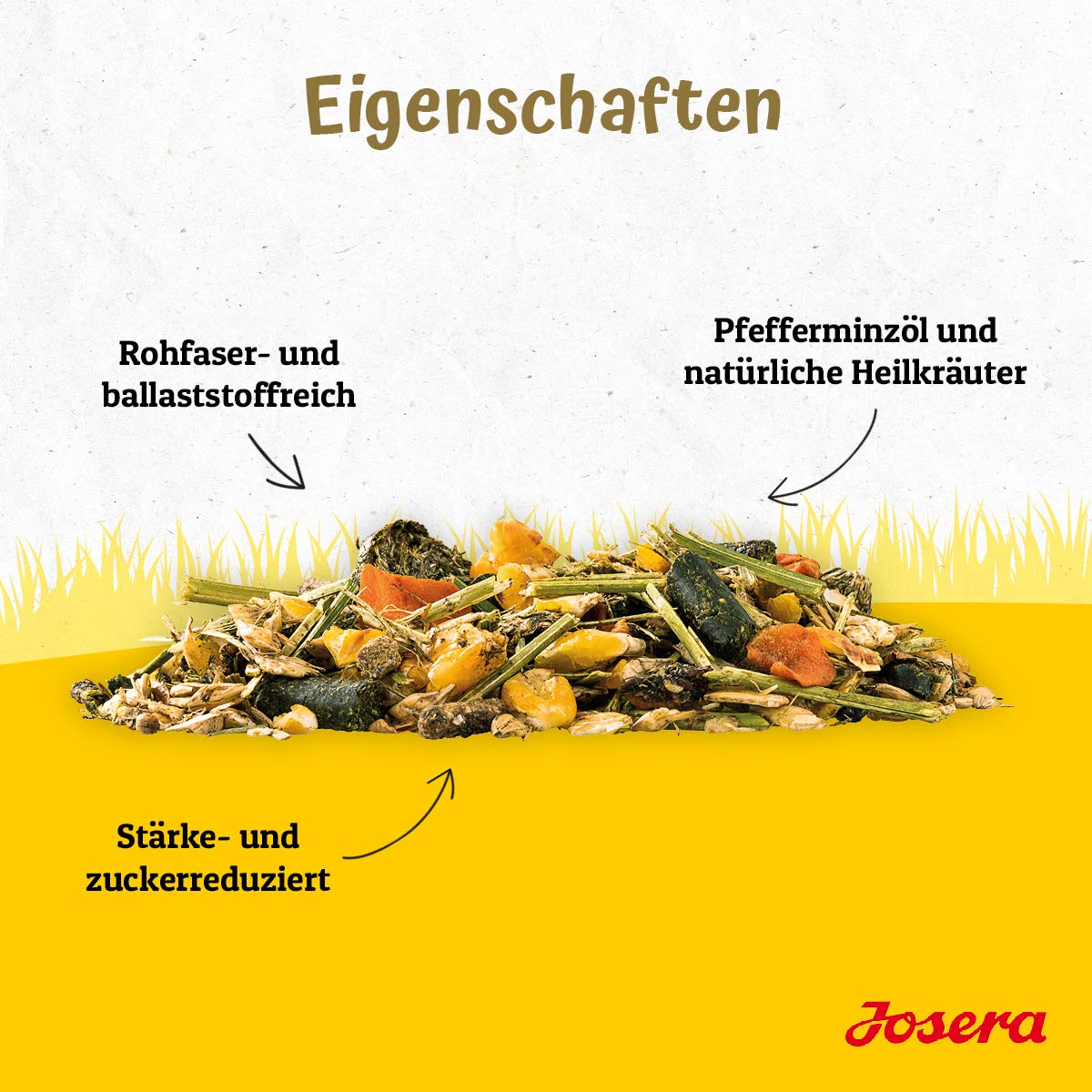 JOSERA Wald & Wiese (1 x 15 kg) | Premium Pferdefutter - das atemwegsunterstützende Kräutermüsli| haferfrei |Stärke- & zuckerreduziert | 1er Pack