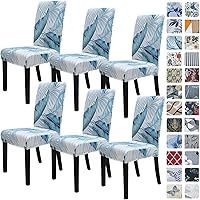 Vista 54 de SPRINGRICO Juego de 4 fundas para sillas de comedor, fundas elásticas para sillas de comedor, de elastano lavables, fundas para sillas Parsons
