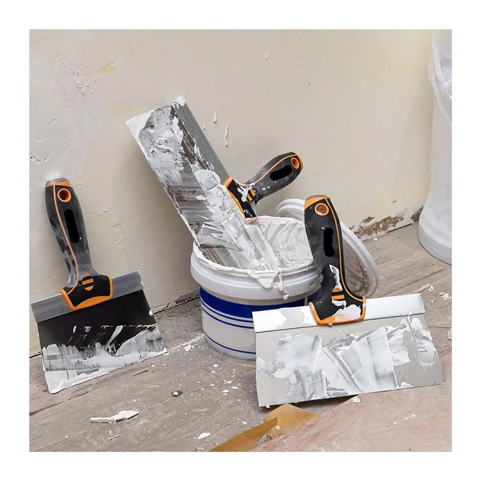 Spachtel aus Edelstahl, 5 Stück, Mehrzweck-Trockenbaumesser, Werkzeuge, Farbschaber, Taping-Messer, Finishing-Lochflicken