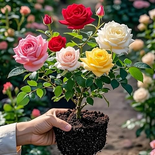 Hermosas semillas de rosas (25 piezas) - Plantas de jardín exóticas raras perennes fáciles de plantar - Perfecto para bodas y regalos