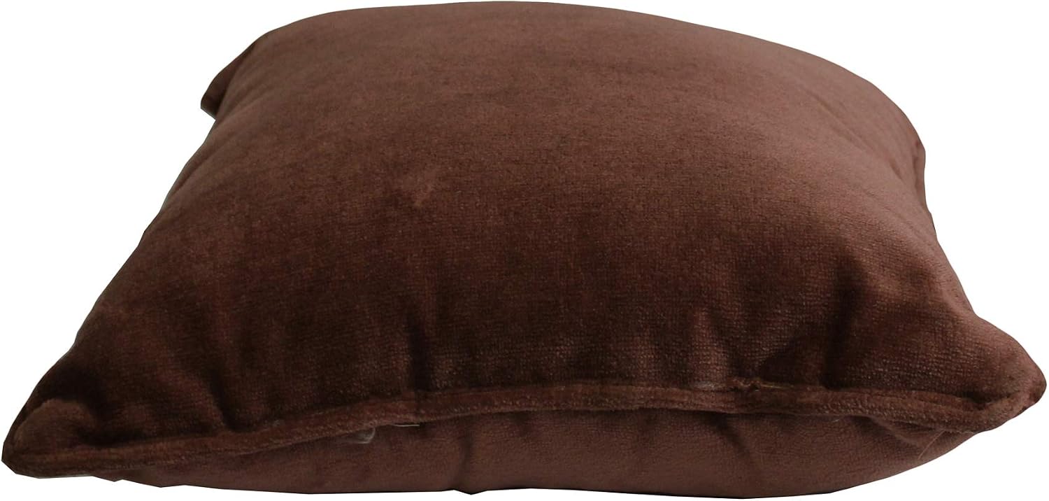 A15 Velvet Brown Square Shape Fabric Couch Sofa Cushion Aws640