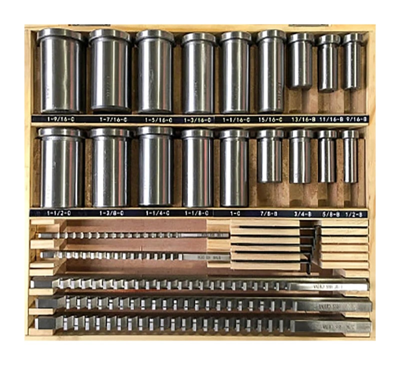 Juego de 30 brocas for chaveteros, 5 brocas de 1/2" a 1-1/2" (tamaño en pulgadas), 18 bujes y 7 arandelas de ajuste for máquina CNC. Resistencia al calor