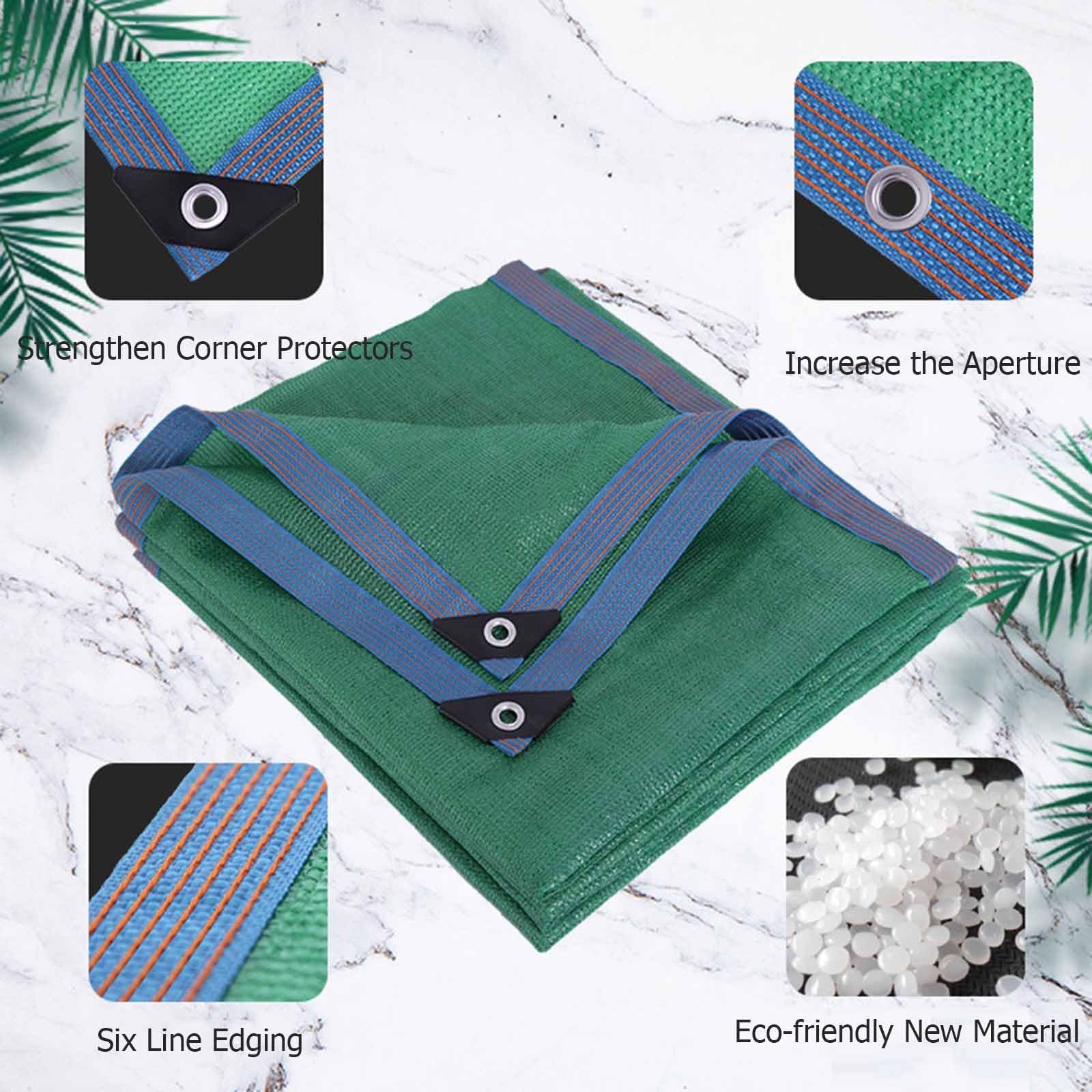 Red de jardín verde oscuro 85% protección UV, fácil de instalar, malla solar para patio y jardín (4 x 6 m) – Solut de bloqueo solar
