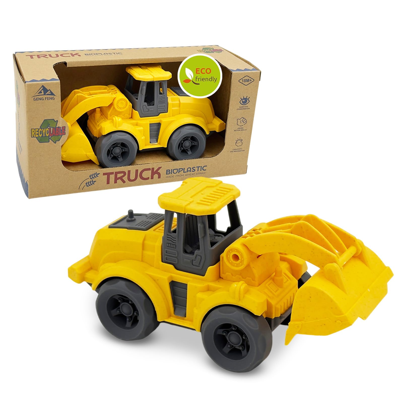 Kitzomi Construction Truck Bulldozer Car Toy for 2-6 Year Old Boys Girls